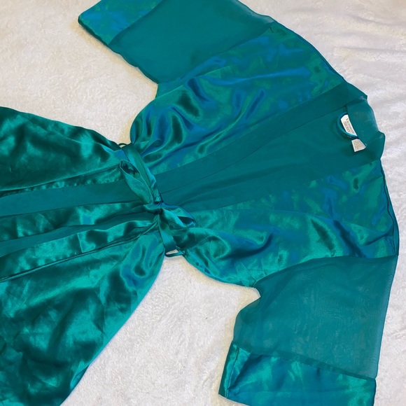 Vintage Victoria's Secret Gold Label Green Robe - Picture 5 of 8
